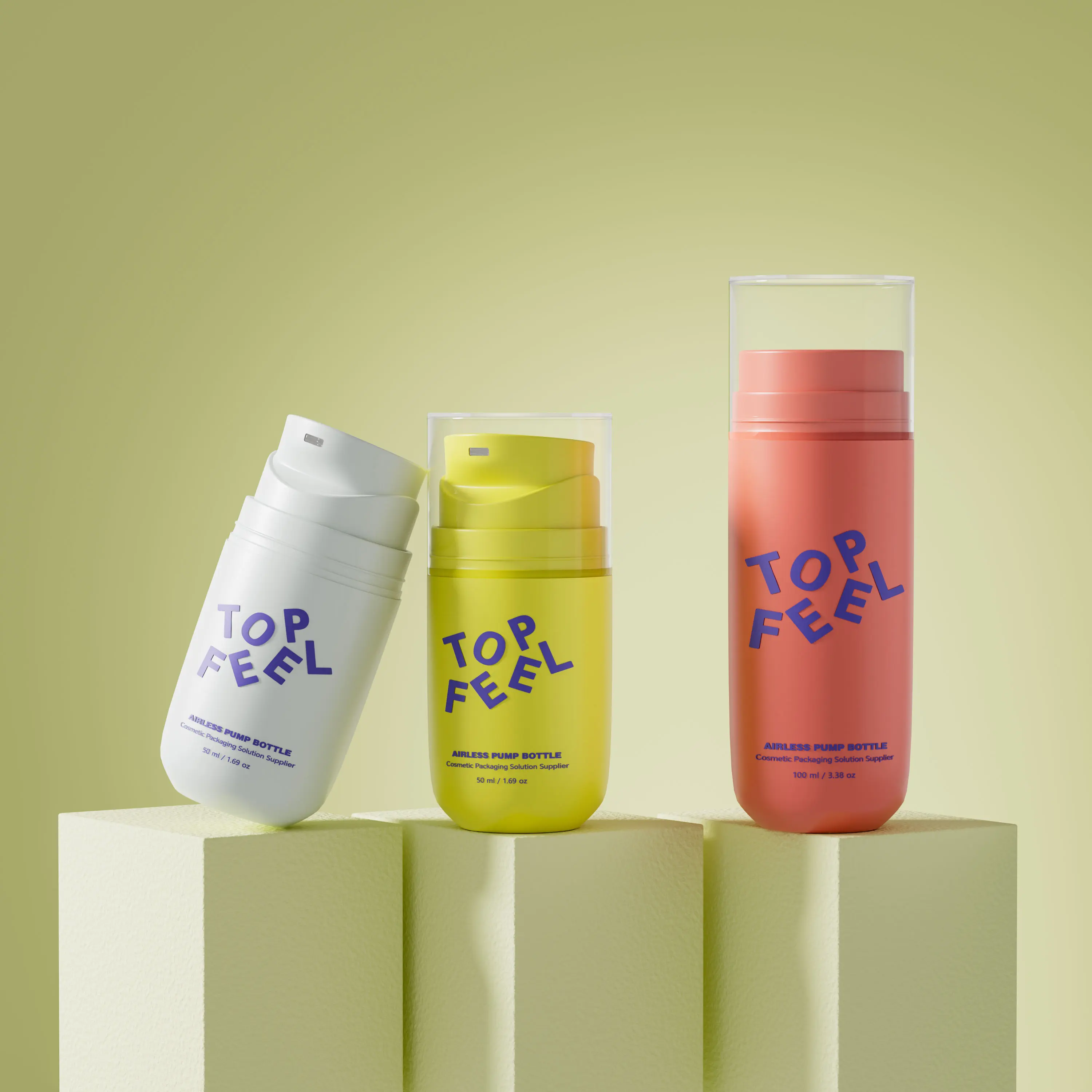 Airless bottle with pumps