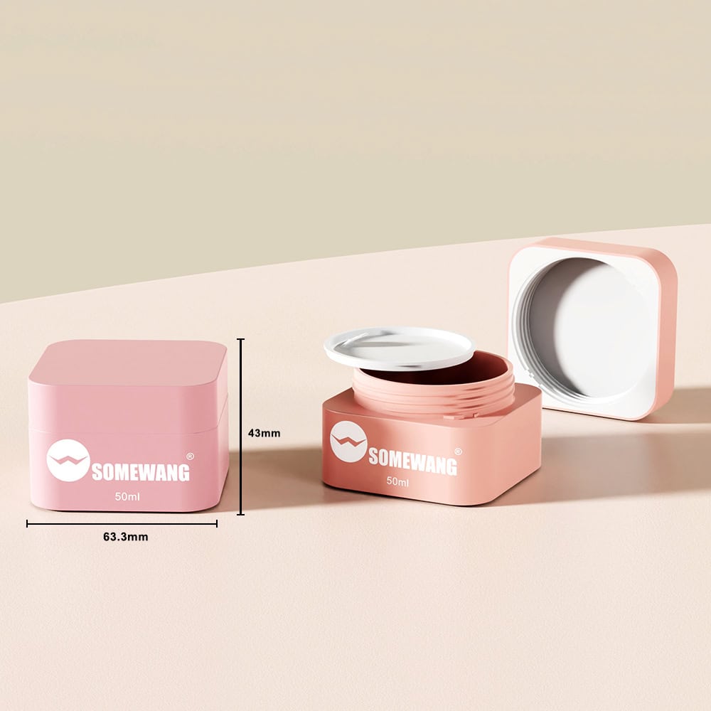 Double Wall PP Square Cosmetic Jar - Image 4